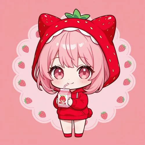 Phong cách anime nữ kết hợp má hồng và màu pastel