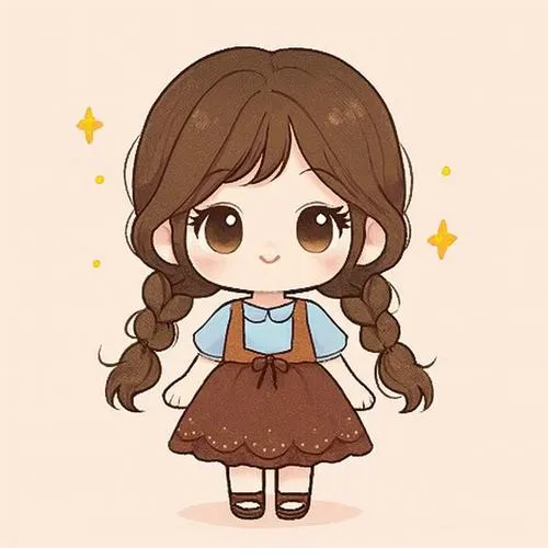 Hình đại diện hoạt hình nữ mang nữ tính và trẻ trung