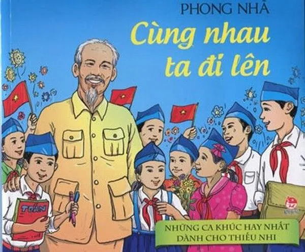 Bác Hồ cùng thiếu nhi trong bố cục trung tâm nhân vật