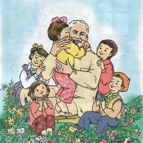 Ánh mắt hiền của Bác Hồ khiến thiếu nhi nhìn đầy tin cậy