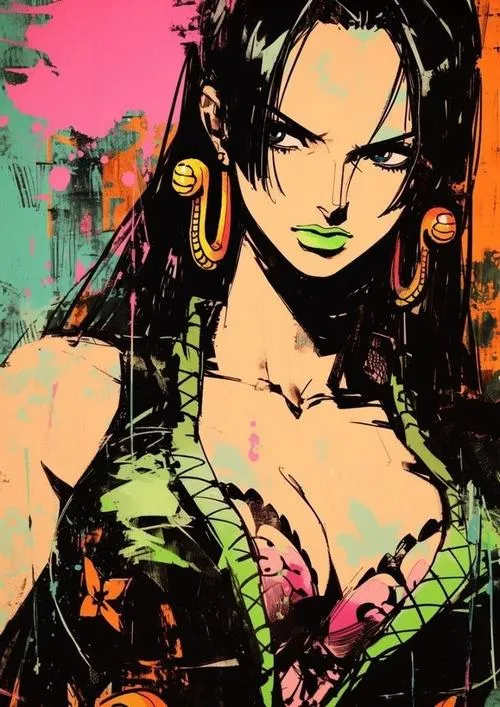 Ảnh Nữ hoàng Hải tặc trên ngai, nền họa tiết hải tặc, chân dài nổi bật và thần thái cực sang