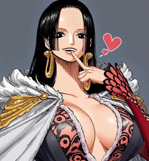 Ảnh Hancock nữ vương phong cách dễ thương, hiệu ứng tim bay, ánh mắt mềm hơn nhưng vẫn sang chảnh