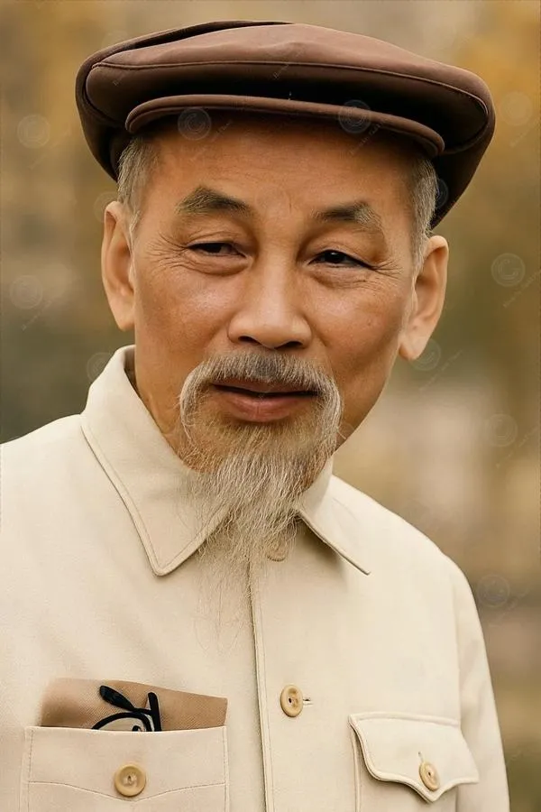 Hình Bác Hồ giản dị trong nền tối trang nghiêm