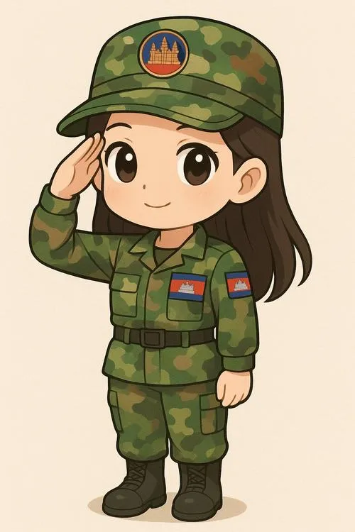 So sánh chibi bảo vệ dân phố với chibi công an cùng nền trơn tối giản