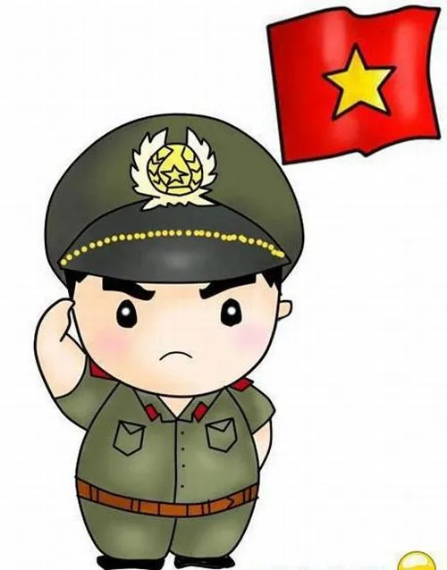 Một kiểu hình ảnh chibi công an vừa dễ thương vừa lễ nghi, dùng làm sticker khỏi chê