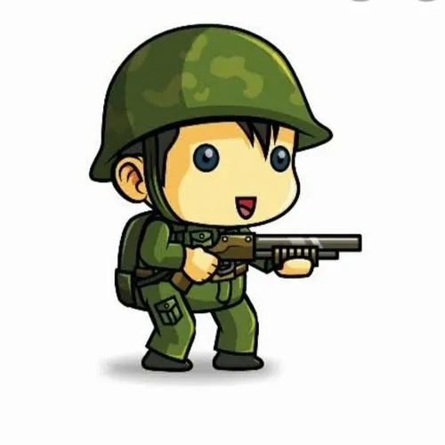 Hình nhân vật chibi công an phường tư thế chào với nụ cười hiền