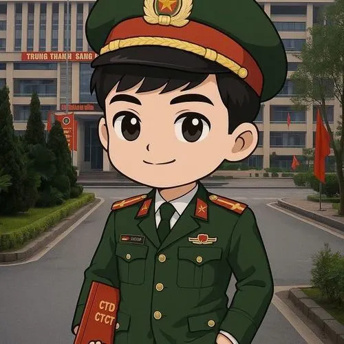 Hình chibi bộ đàm gắn hông làm rõ vai trò đội tuần tra