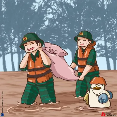 Hình còi nhỏ xíu trên tay chibi giúp nhân vật thêm sinh động