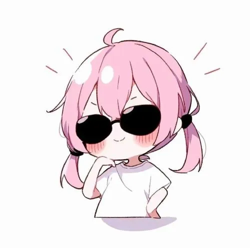 Ảnh nhân vật chibi nữ cool ngầu với biểu cảm lạnh lùng và tông màu lạnh