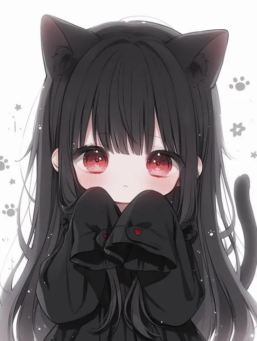 Hình cô gái chibi lạnh lùng có vùng highlight và vùng shadow rõ