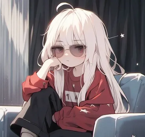 Hình nàng chibi ngầu lòi đeo găng tay cùng khuyên tai kim loại