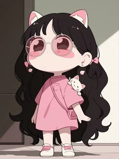 Ảnh nàng chibi ngầu lòi có lông mày độ xếch làm mặt sắc