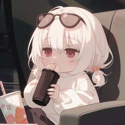 Ảnh profile cô nàng chibi cool ngầu phối phụ kiện kim loại tối