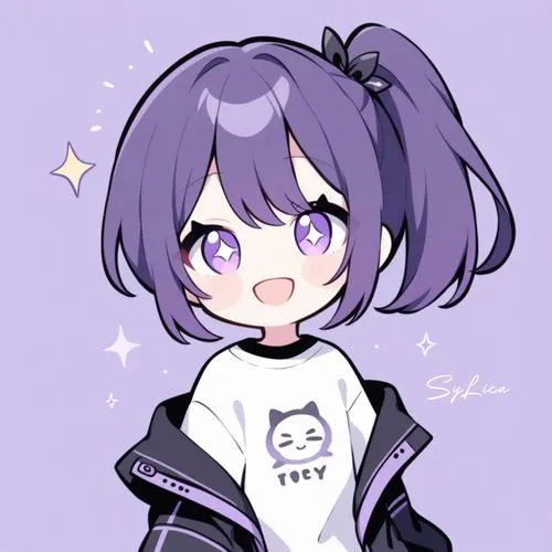 Chibi nữ ngầu với điểm neon nhấn, vừa lạnh vừa nổi, nhìn phát nhớ luôn