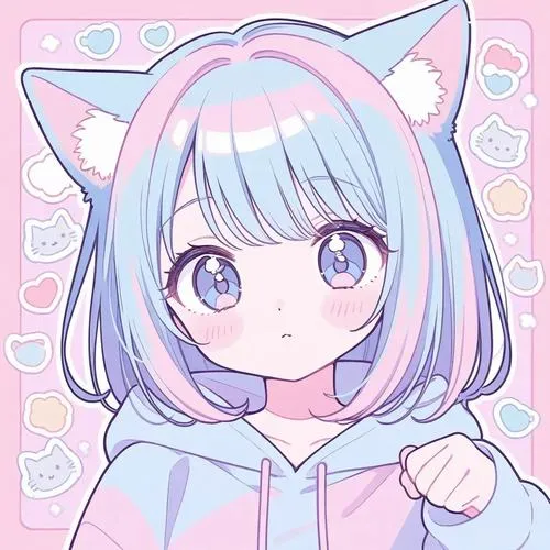 Minh họa chibi nữ ngọt ngào cùng phụ kiện nhỏ cá tính