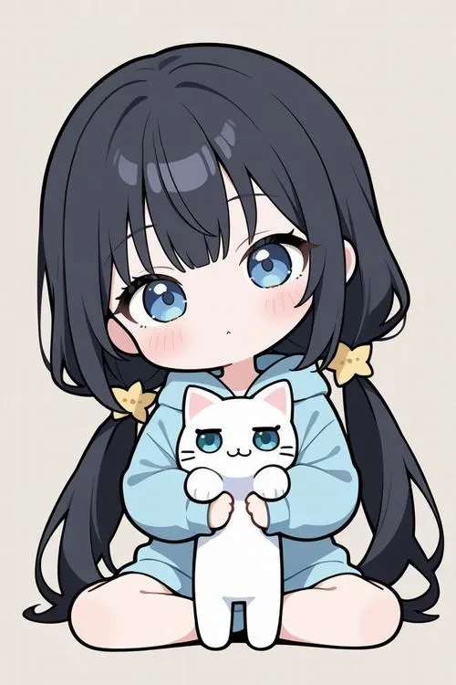 Nhân vật nữ chibi mang phong cách dễ thương