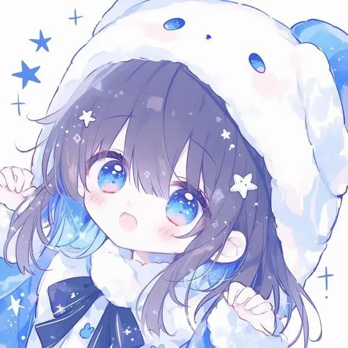 Tranh chibi nữ đáng yêu dáng mũm mĩm rất ngọt lịm