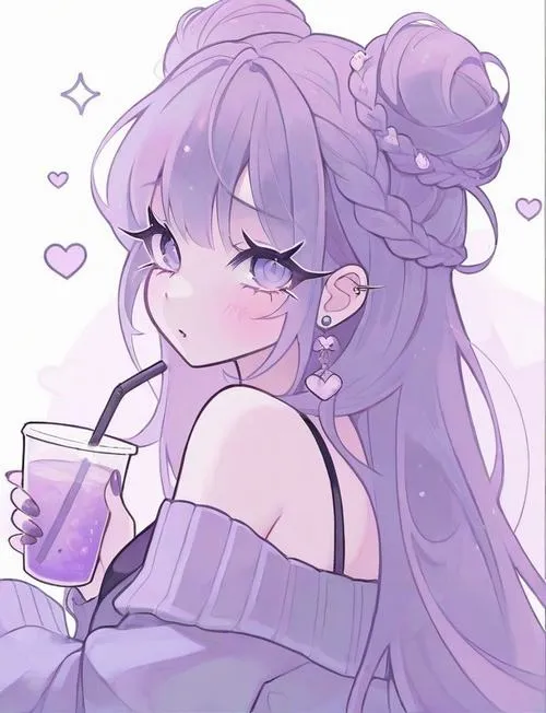 Ảnh chibi nữ xinh xắn có tóc bồng và da sáng