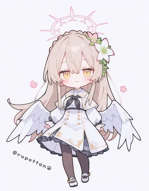 Ảnh hình chibi nữ xinh xắn trông trong veo đáng yêu