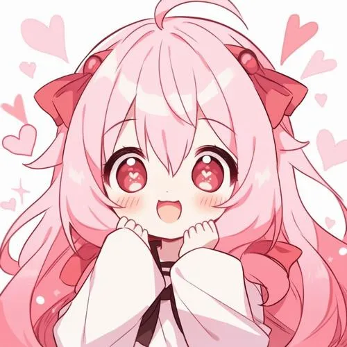 Kẹp tóc nơ làm điểm nhấn cho nhân vật chibi nữ