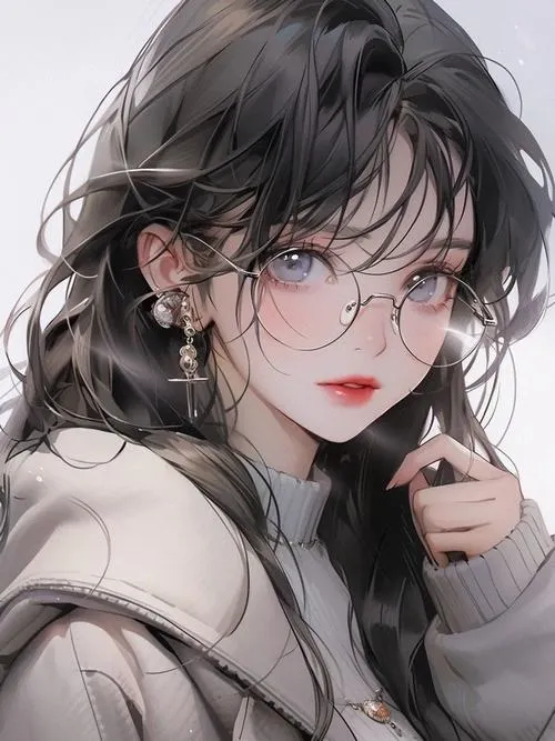 Hình tranh minh họa số theo style anime nữ trưởng thành đáng yêu