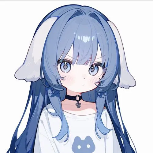 Vibe xanh dương của chibi nữ, vừa ngây thơ vừa hơi lạnh, đúng kiểu gây thương nhớ