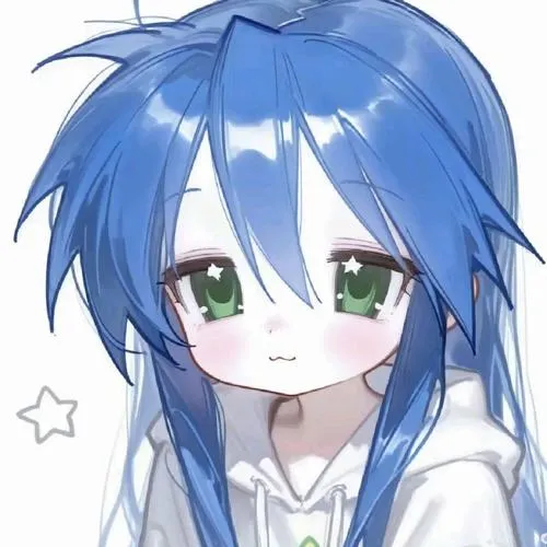 Chibi nữ xanh dương pastel, nhìn tưởng đơn giản mà lại có chiều sâu lạ