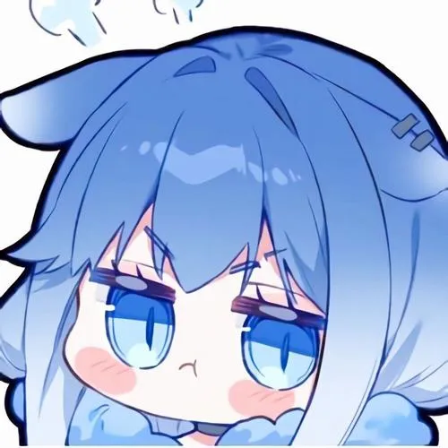 Chibi nữ màu tím phối cùng xanh pastel tạo cảm giác dịu mắt trẻ trung