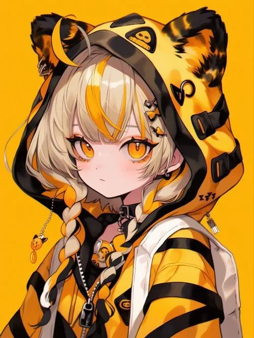 Ảnh cô nàng chibi cool ngầu kèm kính râm và tóc layer