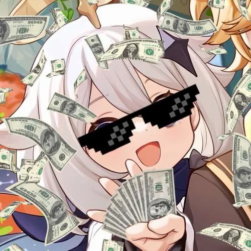 Ảnh profile chị chibi lạnh lùng nổi bật nhờ nền tối giản trơn