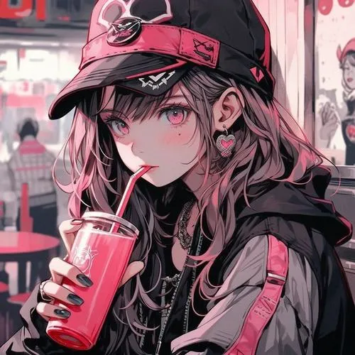 Ảnh chị chibi lạnh lùng với nét mắt nửa khinh nửa thờ ơ