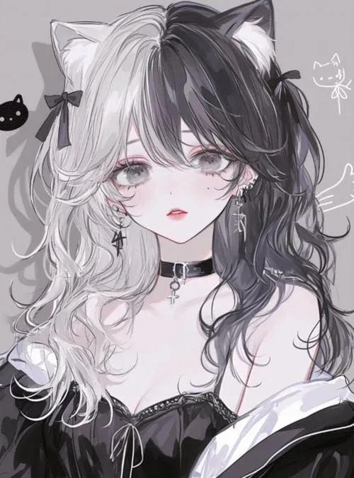 Ảnh nhân vật chibi nữ cá tính giữa vibe ngầu lòi hiện đại