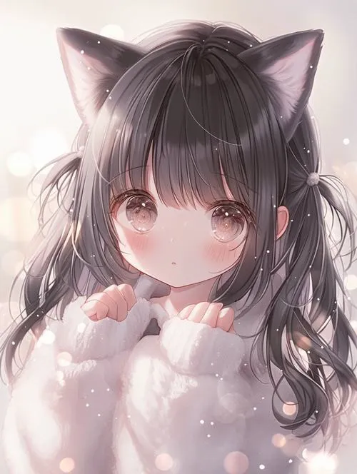 Ảnh nhân vật chibi nữ tự tin với tư thế khoanh tay “chị đây”