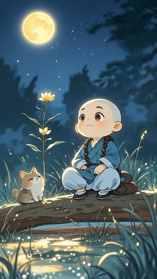 Hình chú tiểu đẹp nhất ghi lại khoảnh khắc thanh tịnh nơi cửa phật