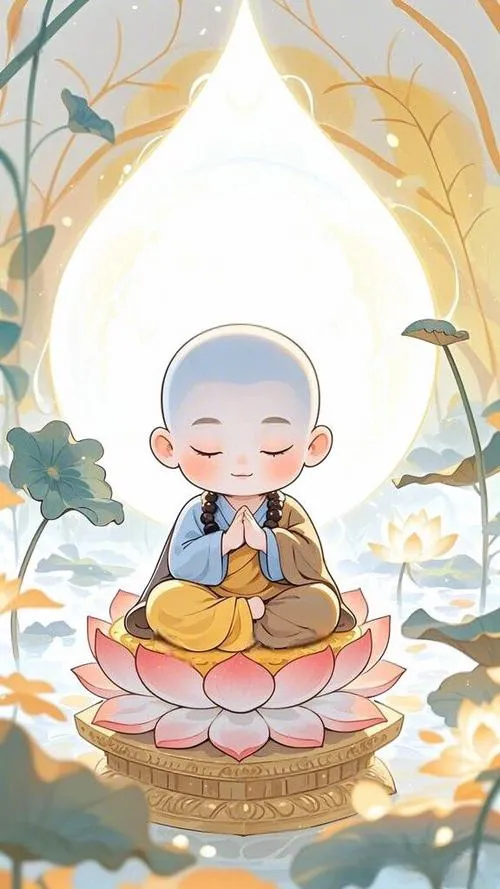 Không gian chùa gồm chánh điện nơi chú tiểu tụng kinh