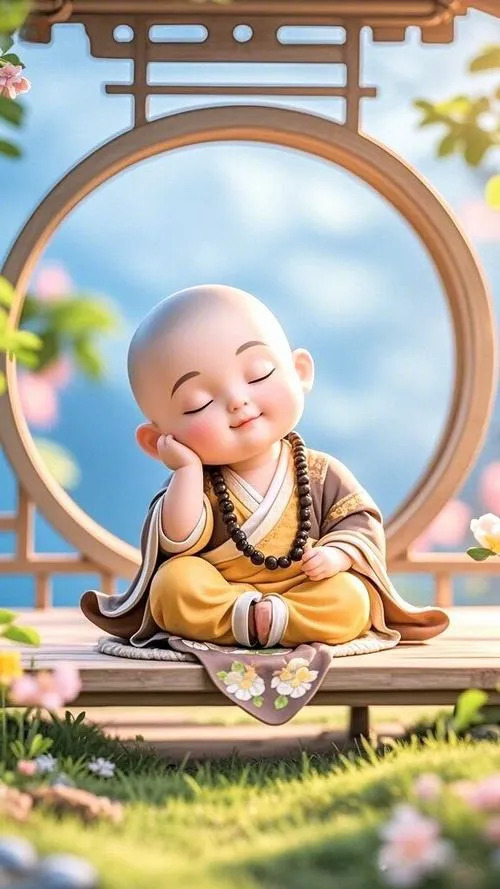 Vẻ đẹp chú tiểu bên chuông chùa vang vọng thiền vị