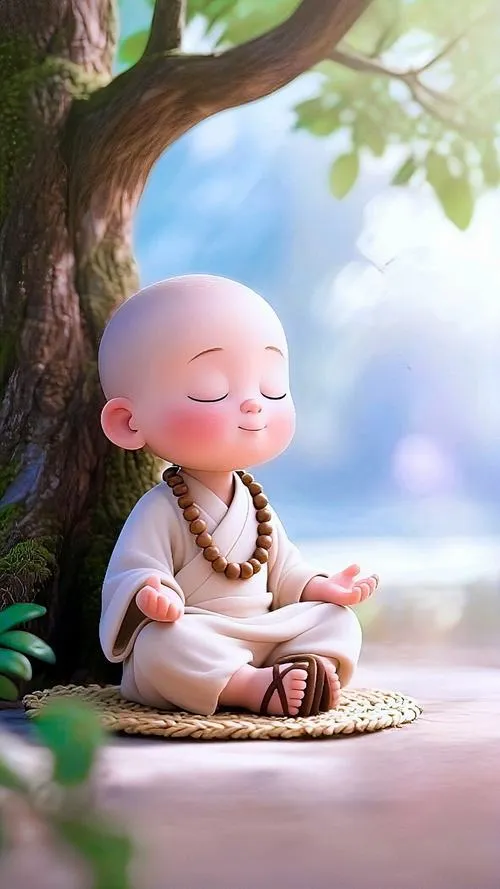 Hình nền chú tiểu dễ thương tạo cảm giác bình yên mỗi ngày