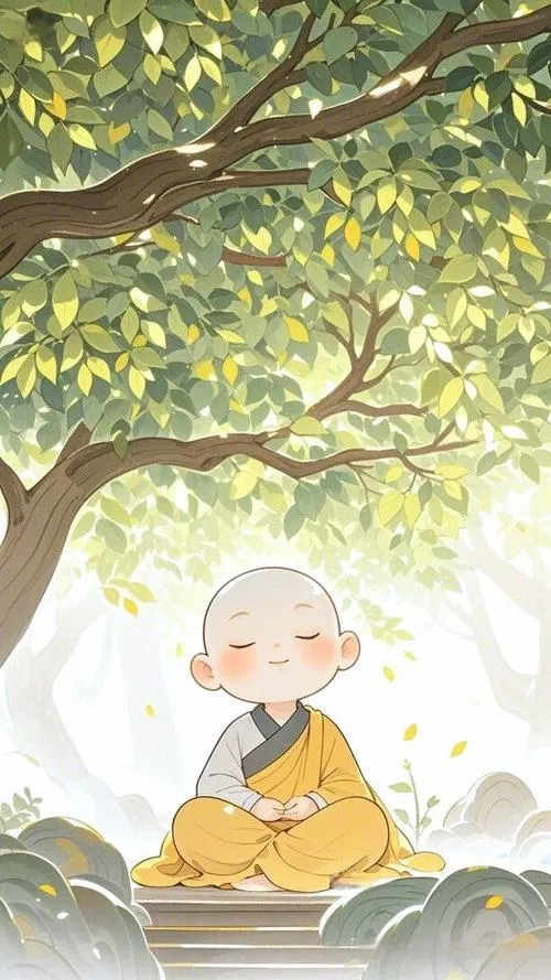 Khoảnh khắc chú tiểu tụng kinh buổi sớm trong không gian chùa thanh tịnh