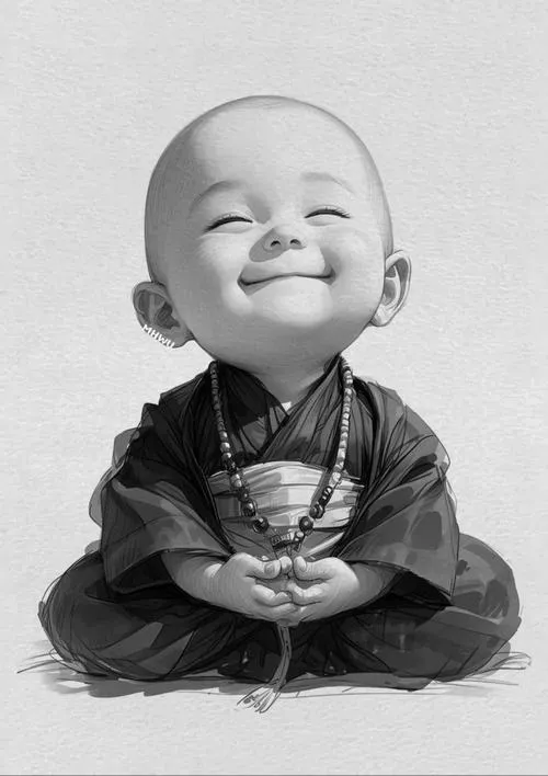 Hình chú tiểu đẹp nhất ghi lại khoảnh khắc đời tu