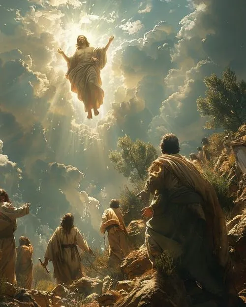 Vương miện gai đặt trên khuôn mặt hiền dưới bầu trời có ngọn nến