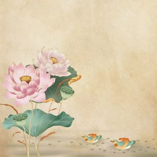 Hoa sen gắn với tượng Phật dưới ánh sáng ngược sáng nền tối sâu