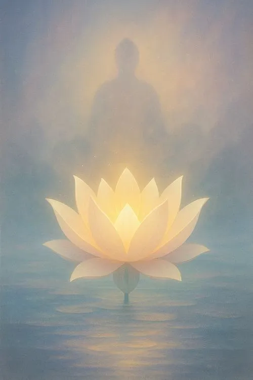 Khi nhìn ảnh hoa sen phật giáo, tự dưng lòng nhẹ như vừa buông một điều cũ