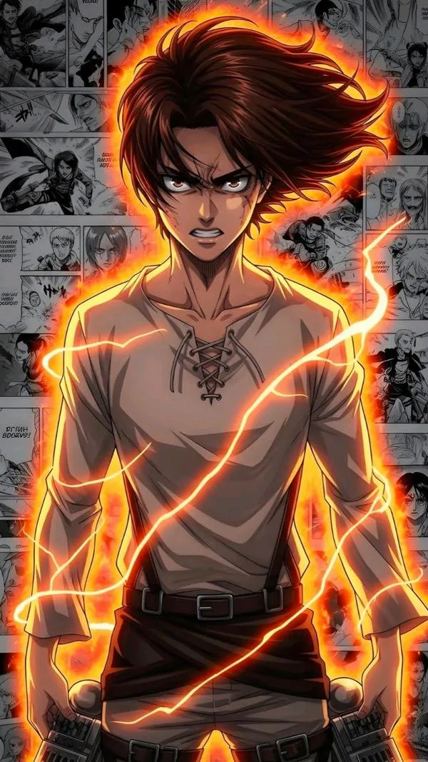 Ảnh fanart biểu tượng tự do với tia cam quấn quanh cơ thể, dáng trẻ, nhiệt huyết bốc lửa