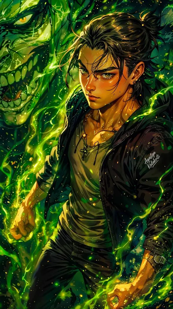 Hình đẹp nhân vật trung tâm tông xanh lá, áo tối màu, nét mặt kiệm lời, cảm giác thâm nhập Marley