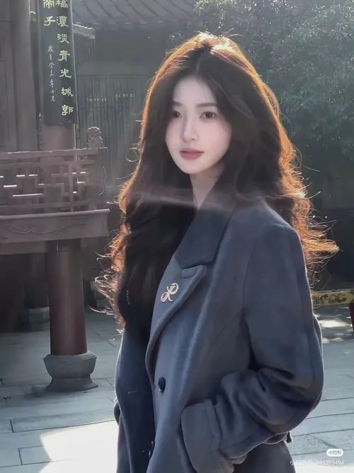 Gái xinh gương mặt thanh tú kết hợp tóc dài buông nhẹ