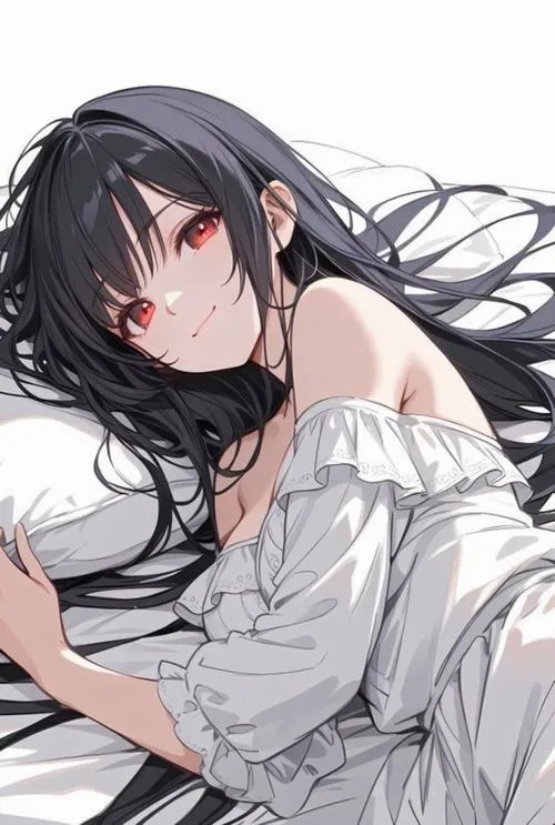 Anime chibi mang nụ cười dễ thương và mơ màng