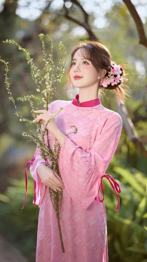 Gái xinh du xuân trong thời trang xuân đầy màu xuân