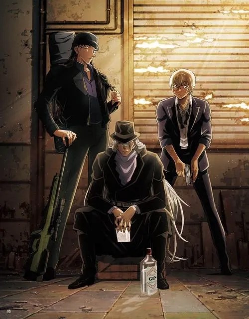 Ảnh bìa cảnh ba người trong kho vắng, tông nâu tối, không khí nén chặt như chuẩn bị ám sát