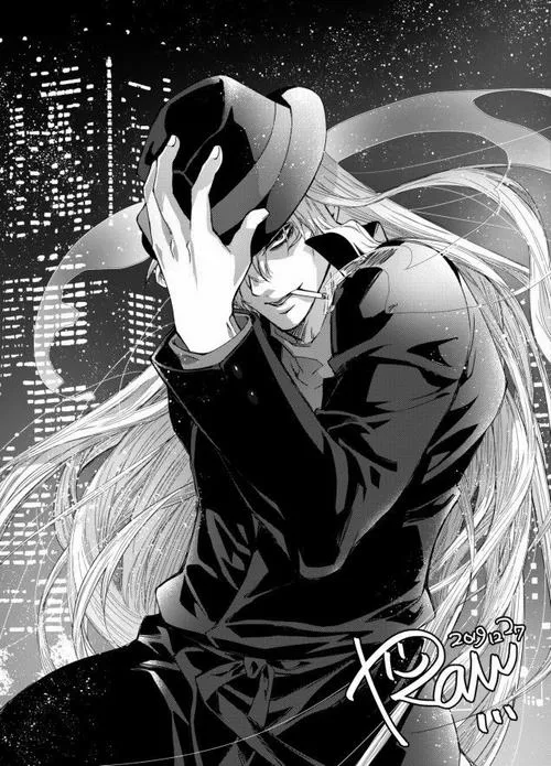 Ảnh Gin đen trắng che nửa mặt, góc cận làm nổi ánh nhìn sắc, hợp làm avatar u tối