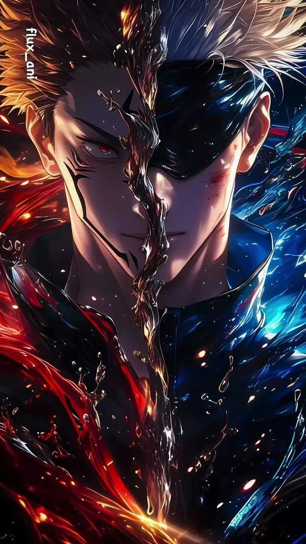 Ảnh nền Sukuna áp sát, tư thế dứt khoát, đường motion blur tạo cảm giác tốc độ